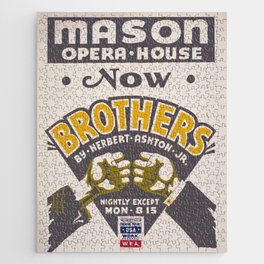 Mason Opera House Brothers By Herbert Ashton Jr USA Federal Theatre Project Wpa Jigsaw Puzzle