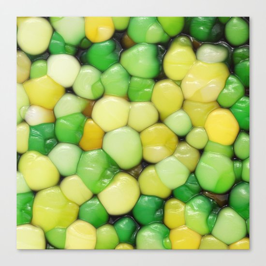 Lemon Lime Abstract Canvas Print