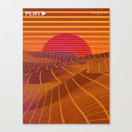 "Play" Series - Vaporwave Desert Canvas Print