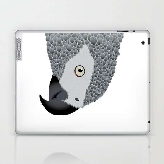 African Grey Parrot Laptop & iPad Skin