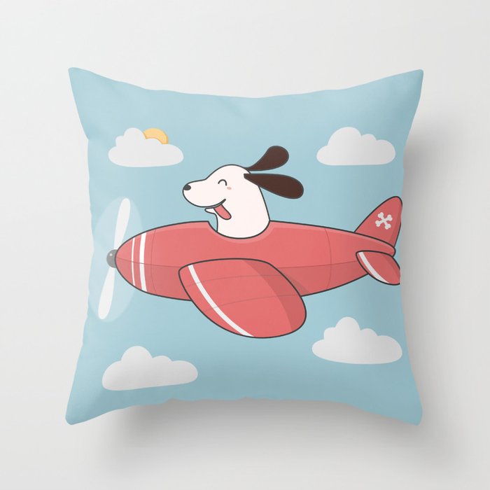 Airplane throw pillow top