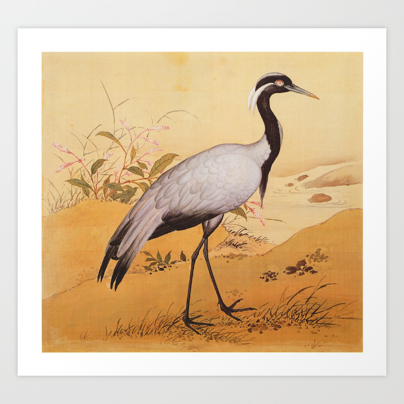 Vintage Chinese Ink And Brush Painting And Calligraphy Art Print