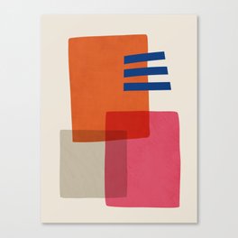 Chloe Pink Orange Blue Beige Canvas Print
