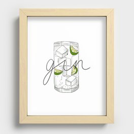 Gin and Tonic Digital Recessed Framed Print