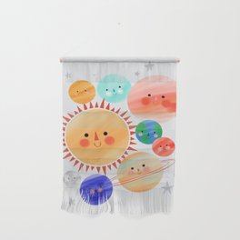 Kids Planet Space Illustration  Wall Hanging