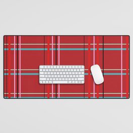 Plaid Red Desk Mat