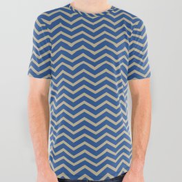 Aztec Wave Blue All Over Graphic Tee