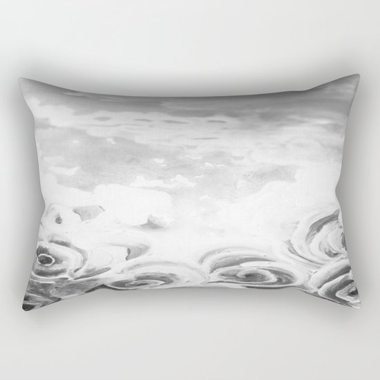 Fading Roses Silver Lining Rectangular Pillow