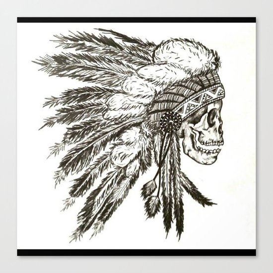 Native Skull Canvas Print