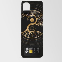 Yin Yang Tree of life - Fluorite and Gold Android Card Case