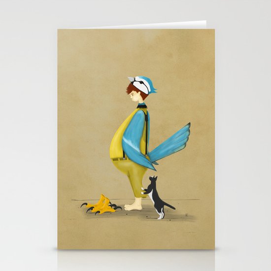 Blue Chickadee Stationery Cards