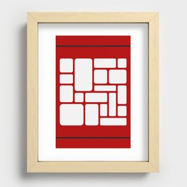 Classic soft geometry composition 3 Recessed Framed Print