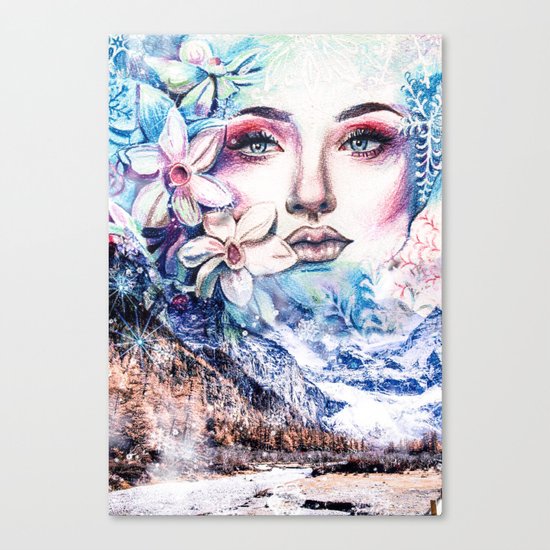 Face of the winter Canvas Print