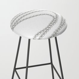 White Pearl Beaded Necklace Bar Stool