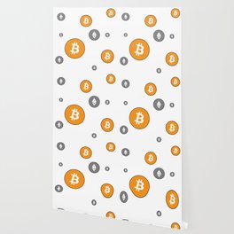 Ethereum and Bitcoin Pattern Wallpaper