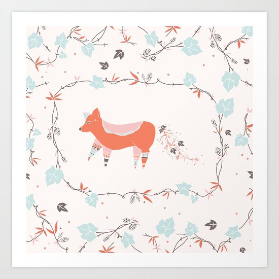 fox & grapes Art Print