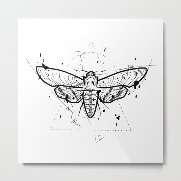 Moth Handmade Drawing Made In Pencil And Ink Tattoo Sketch