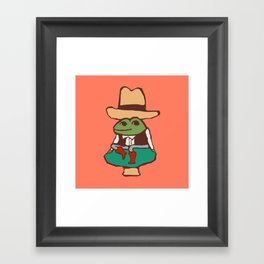 Cowboy On A Mushroom - Square Framed Art Print