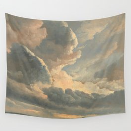 Study of Clouds with a Sunset near Rome, 1876 by Simon Alexandre Clement Denis Wall Tapestry
