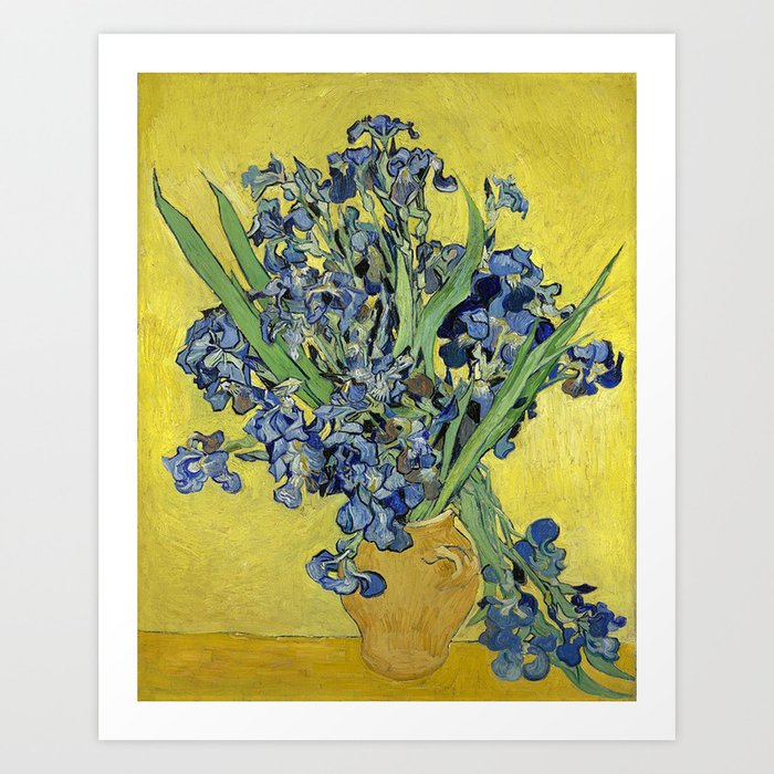  Irises, 1890 - Vincent van Gogh  Dutch post-impressionist painter (1853–1890) Art Print