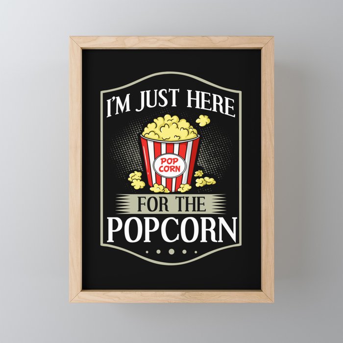 Popcorn Machine Movie Snack Maker Framed Mini Art Print