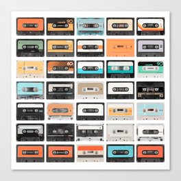 Blank Audio Cassettes Canvas Print