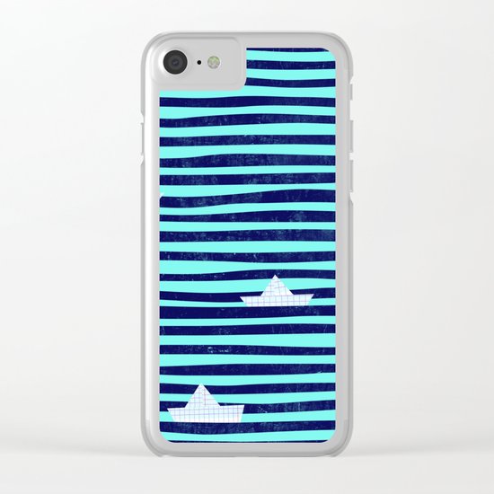 Origaboat blue Clear iPhone Case
