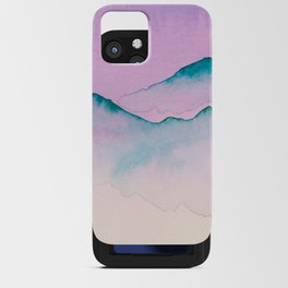 Blue Top Mountains In Pink iPhone Card Case