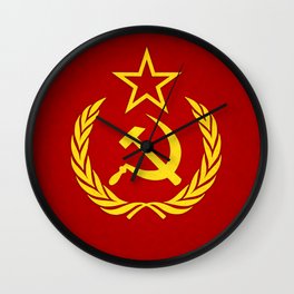 Hammer and Sickle Textured Flag Wall Clock