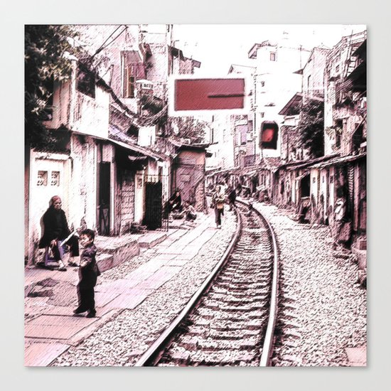 The train is coming soon.... Canvas Print