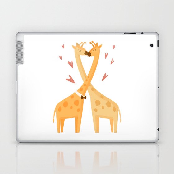 Giraffes in Love - A Valentine's Day Laptop & iPad Skin