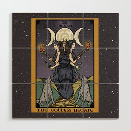 The Godddess Hecate In Tarot Card Wood Wall Art