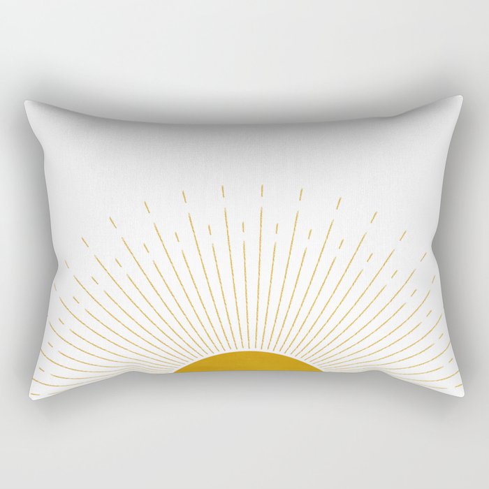 Yellow Sunshine Rectangular Pillow
