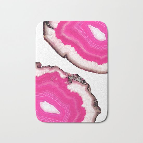 Double Pink Agate Bath Mat
