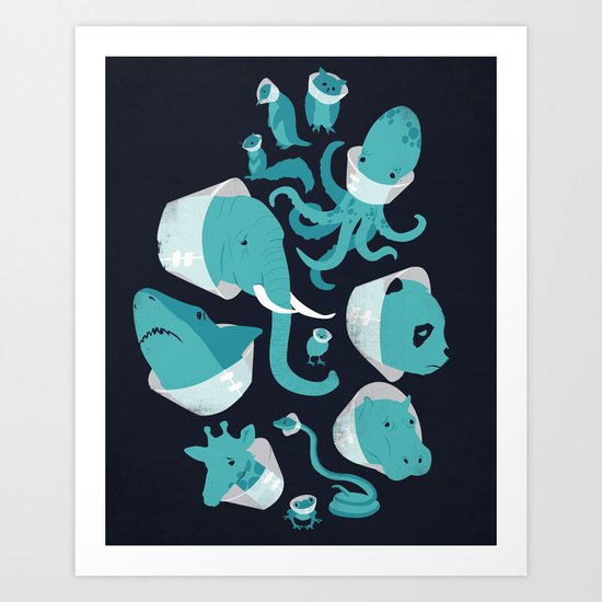 Cones of Shame Art Print