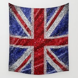 Glitter Union Jack Flag UK Wall Tapestry