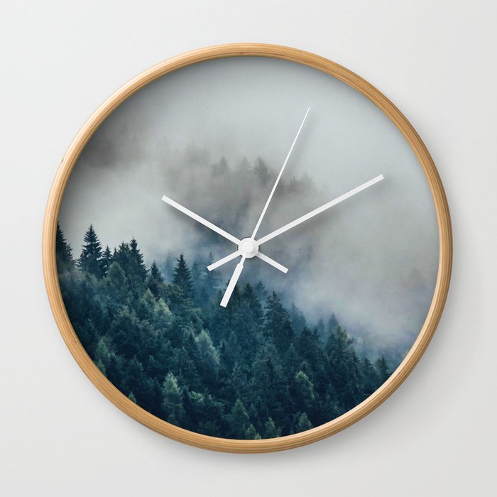 The Foggy Forest (Color) Wall Clock