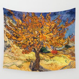 The Mulberry Tree by Vincent van Gogh Wall Tapestry