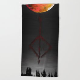 Paleblood - Bloodborne original acrylic painting Beach Towel