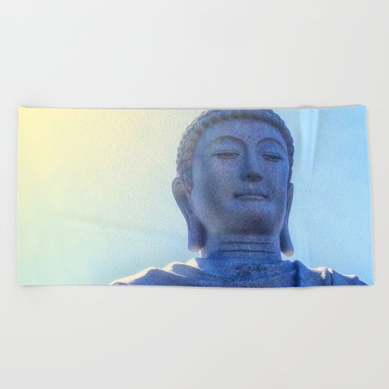 Meditating Buddha Beach Towel