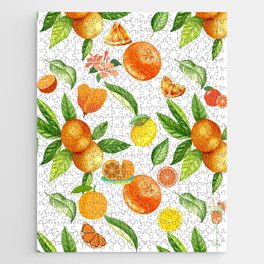 Tropical Orange Garden Jigsaw Puzzle