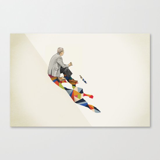 Walking Shadow, Lunch Canvas Print