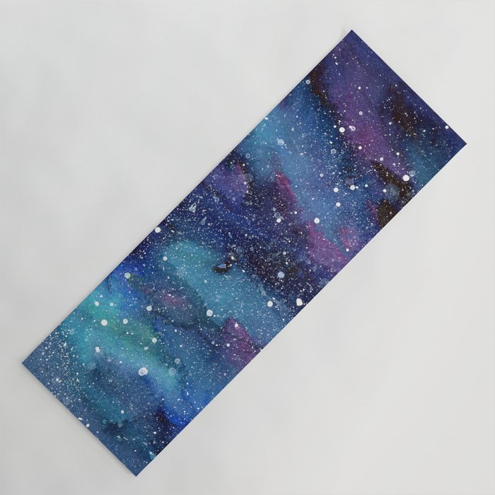 Galaxy Space Painting Stars Cosmic Universe Nebula Art Yoga Mat by