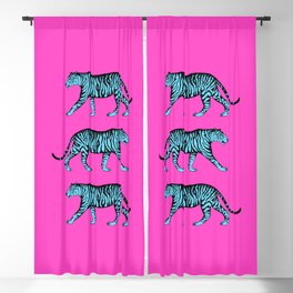 Tigers (Magenta and Blue) Blackout Curtain