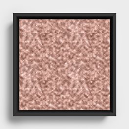 Luxury Rose Gold Sparkle Pattern Framed Canvas