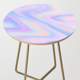 Abstract Gradient Pattern Purple Teal Side Table