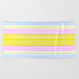 Hunter Jumper Spring Stripes Baby Blue Beach Towel