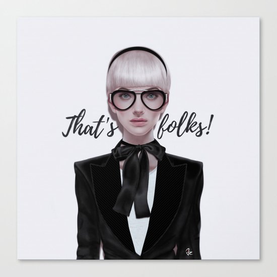 That's__folks! Canvas Print