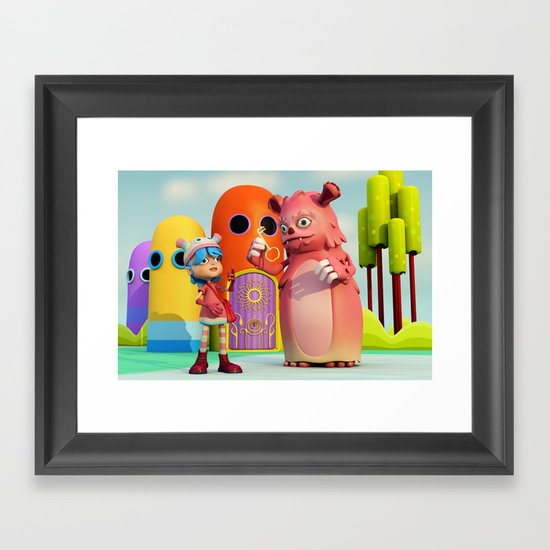 Lilly and Momo Framed Art Print