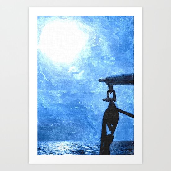 Sailing into the sunset Art Print